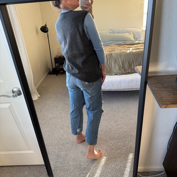 Vintage Charter Club Dark Gray Lambs Wool Sweater Vest Size Medium - Picture 7 of 7